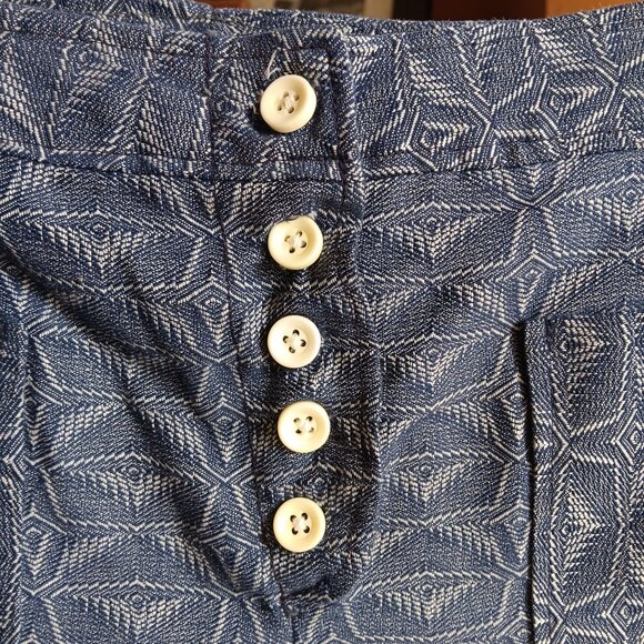 27W True Vintage 1960's Geometric Mod Hippy Shorts Buttonfly 1OF1 Handmade - Picture 2 of 6